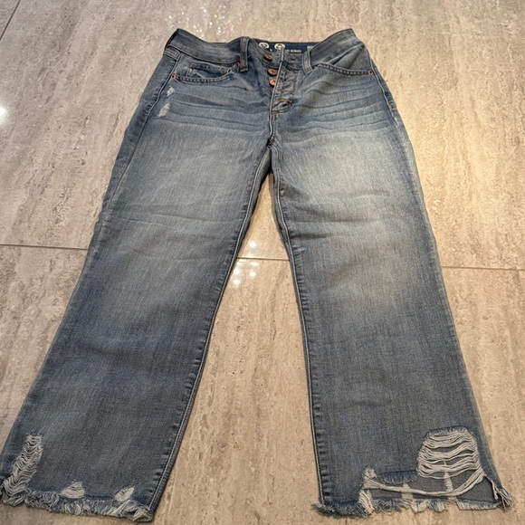 Rewash Denim - Rewash Distressed Blue Women's Jeans cropped